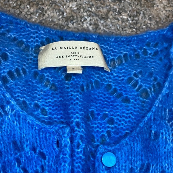 Sézane Olympe Jumper - Azure Blue Size Small - Picture 6 of 8